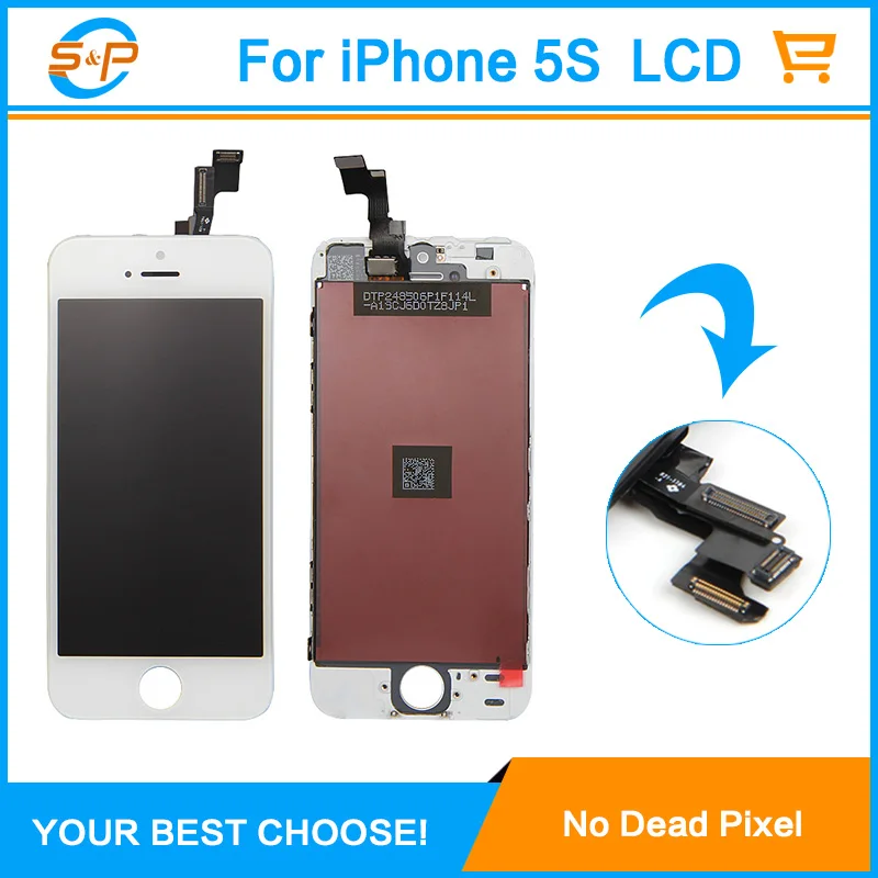 20 шт./лот жк цифровой для iPhone 5S дисплей сенсорный экран планшета замена сборки 100%