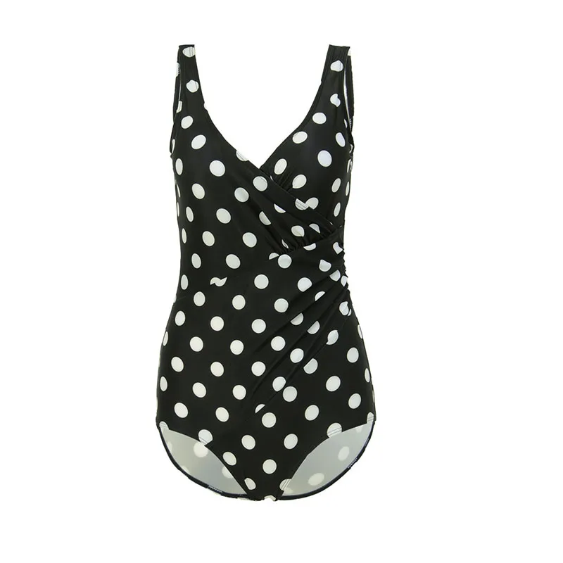 polka dot Suzhan, купальник с глубоким v-образным вырезом, сдельный, сексуальный, с высоким вырезом, боди, купальник для женщин,, купальник, монокини, бикини - Цвет: polka dot