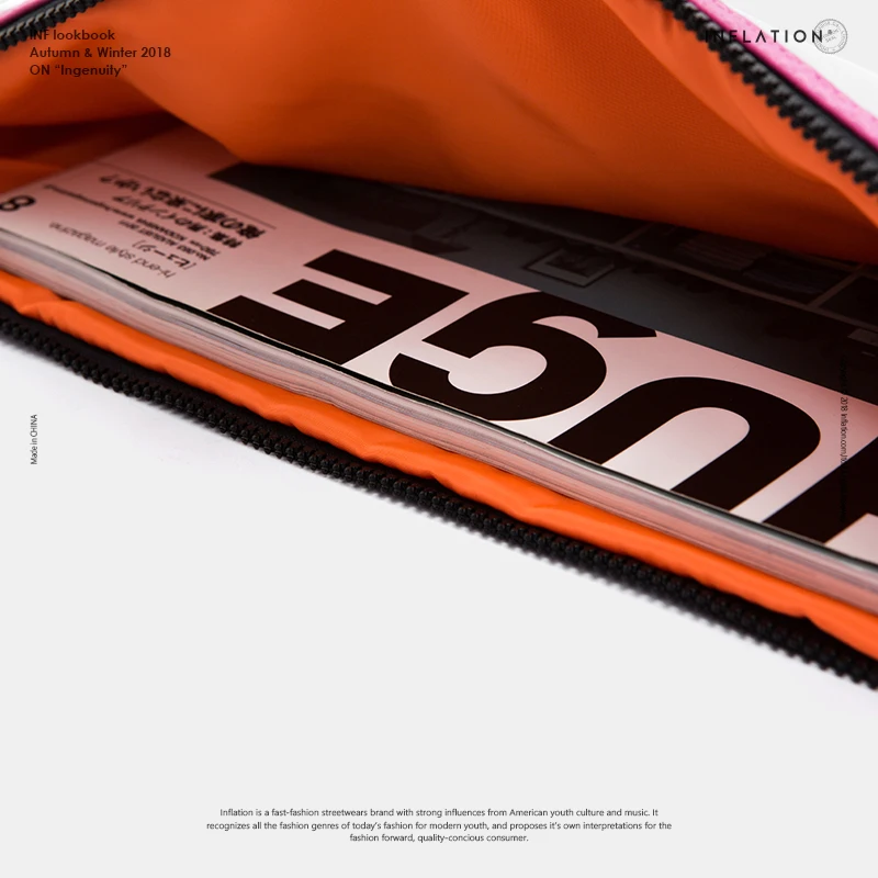 INFLATION 2018 Summer Fashion Waist Bag Unisex Fanny Pack Men's Belt Patchwork Money Phone TPU Chest 203AI2018 | Багаж и сумки