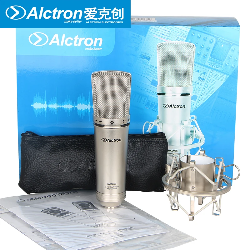 Профессиональный Alctron MC003S конденсаторный микрофон конденсатор микрофон с записывающим устройством pro studio микрофон, записывающий микрофон