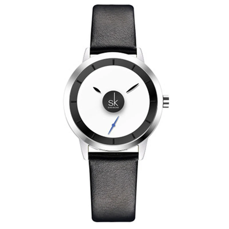 Leisure fashion quartz men's watch leather belt waterproof business women's ladies couple table | Наручные часы