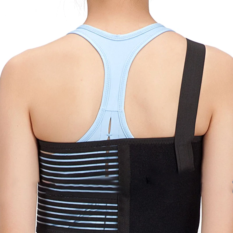 

Brace & Support Elastic Rib Chest Support Brace Breathable Adjust Belt