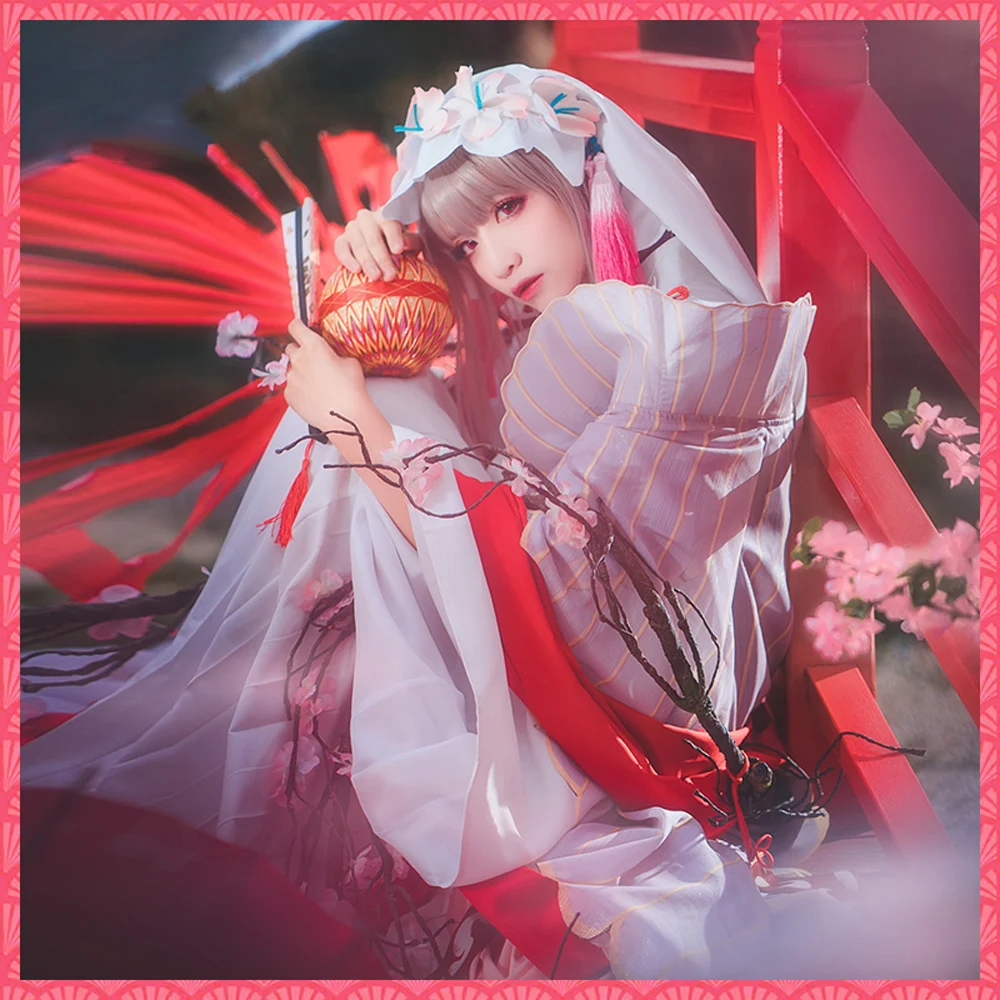 VEVEFHUANG Kосплей Game Cosplay Minamoto Kagura Onmyoji Women Kawaii Kimono Costume Dress Xmas Halloween Carnival Party |