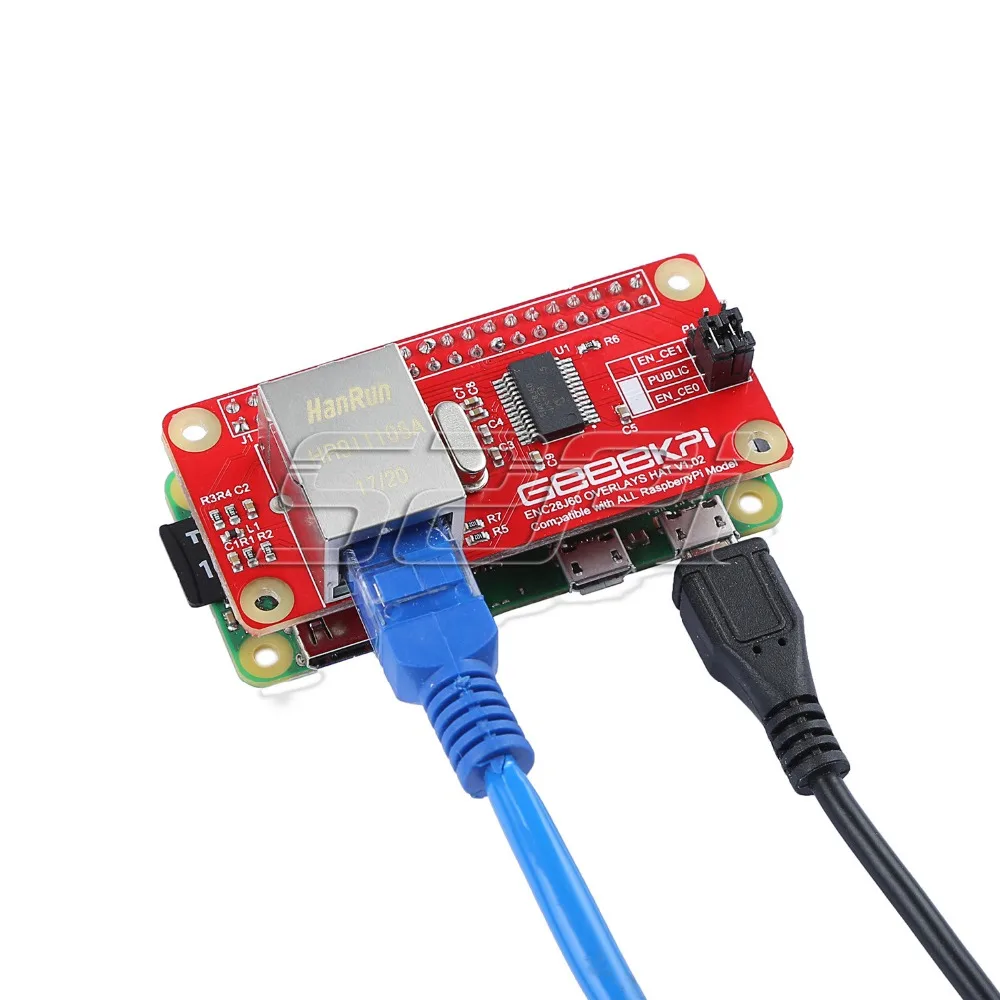 Сетевой адаптер 52Pi Enc28j60 для Raspberry Pi 4 B ( Model ) / Zero|Аксессуары демонстрационных