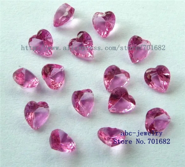 10 шт. 5 мм камень-талисман розовый турмалин октября сердце Плавающий Шарм Для