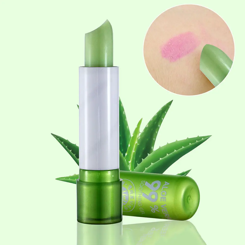 

1PC Moisture Melt Lip Balm Long-Lasting Change Color lipstick Aloe Nonstick Cup Balm Anti Aging Makeup Lip Care Beauty