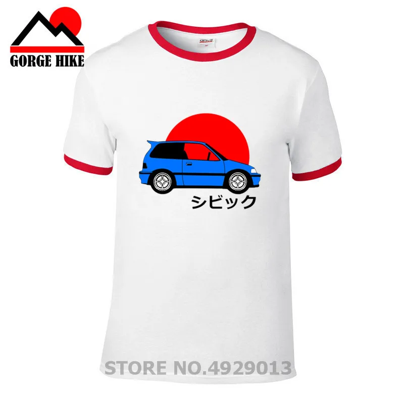 Мужская футболка с коротким рукавом JDM Civic EF enthusiast jdm Повседневная в стиле хип хоп