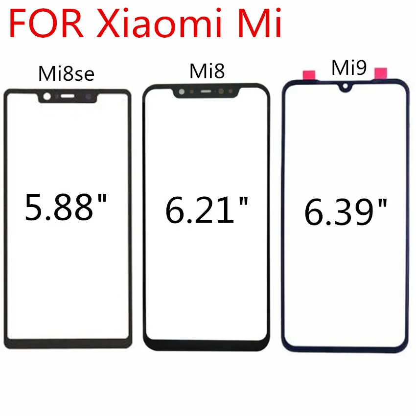 Для Xiao mi 9 mi 8 Lite mi 9 SE ЖК-дисплей внешний сенсорный экран панель Переднее стекло Замена объектива часть