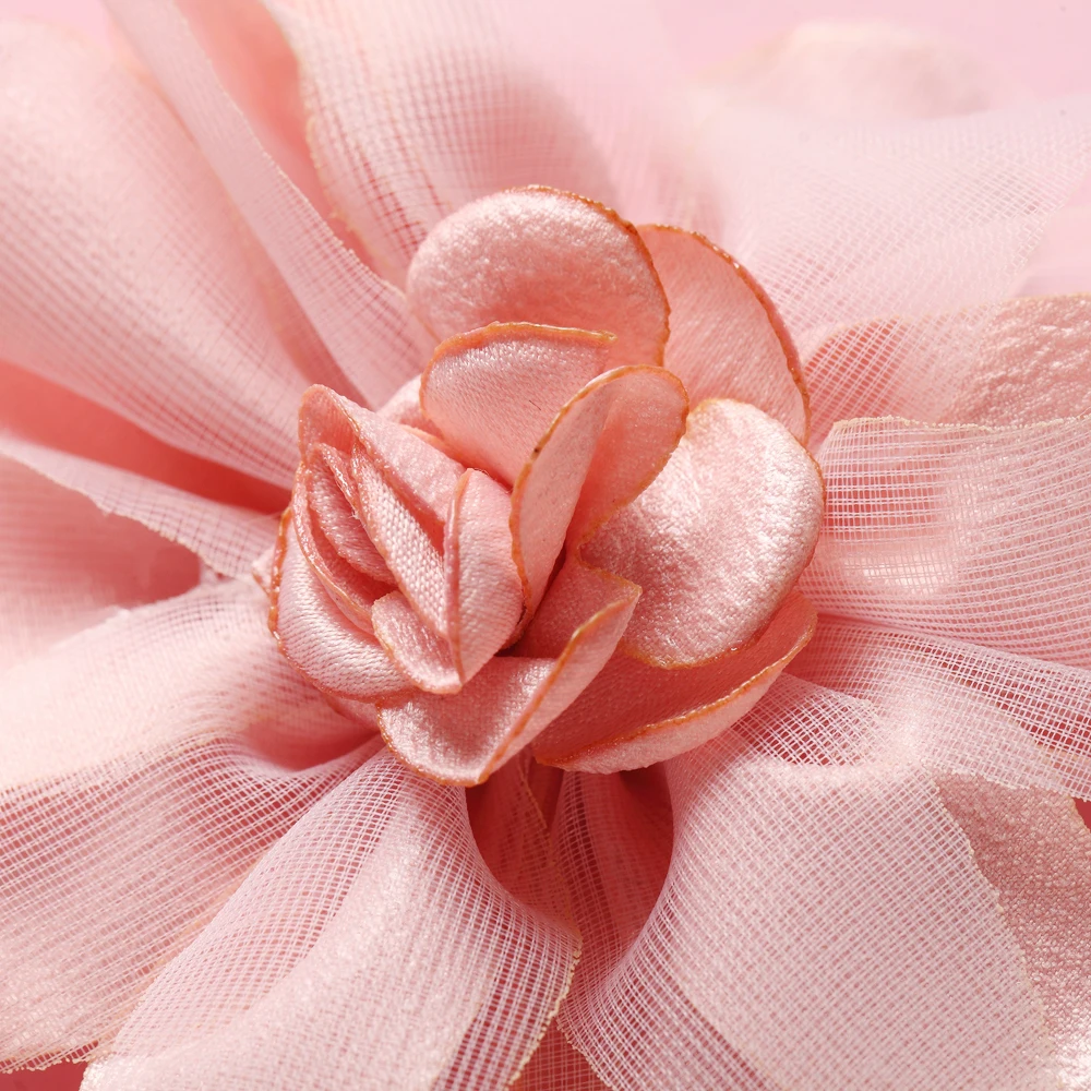 

Floral Headband Kids Chiffon Flower Nylon Headbands For Newborn Elastic Hairband Head wear Customized Hair Accessories For Girls