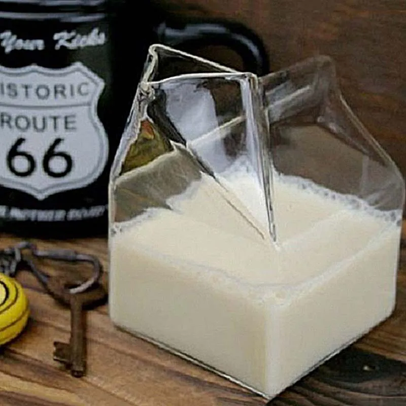 Новые стеклянные молочные чашки мини картонные сливки кружки Galss баночка