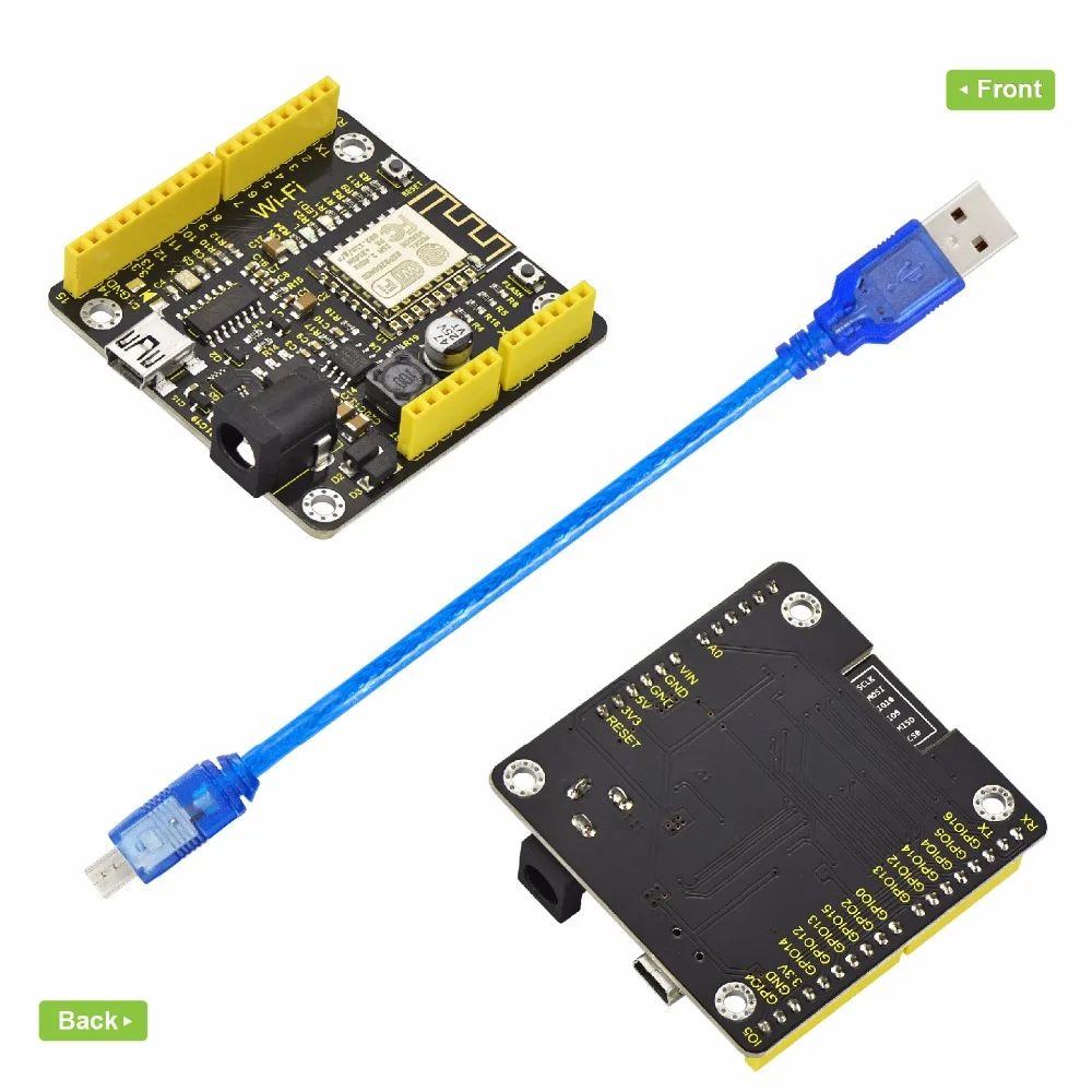 Макетная плата Keyestudio ESP8266 с Wi Fi + USB кабель для Arduino/на основе 12F WIFI/Поддержка RTOS