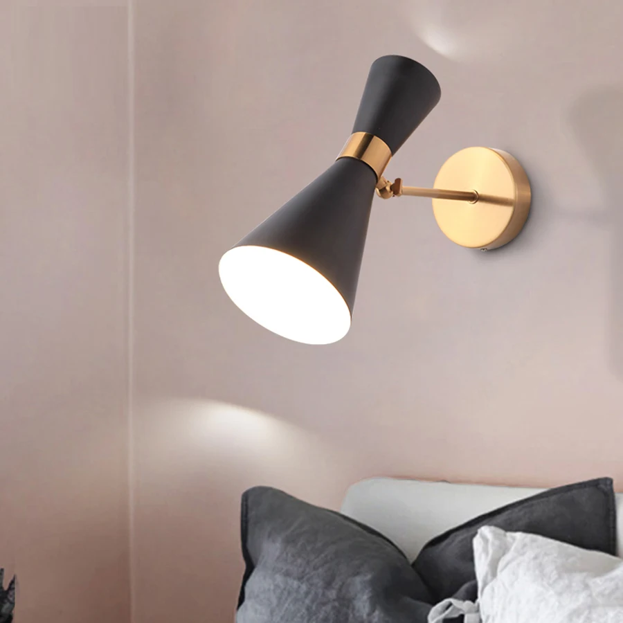 

BEIAIDI Nordic Minimalist Bedside Led Wall Lamp Vintage Industrial Wall Sconce Indoor Bedroom Bathroom Balcony Bar Aisle Light