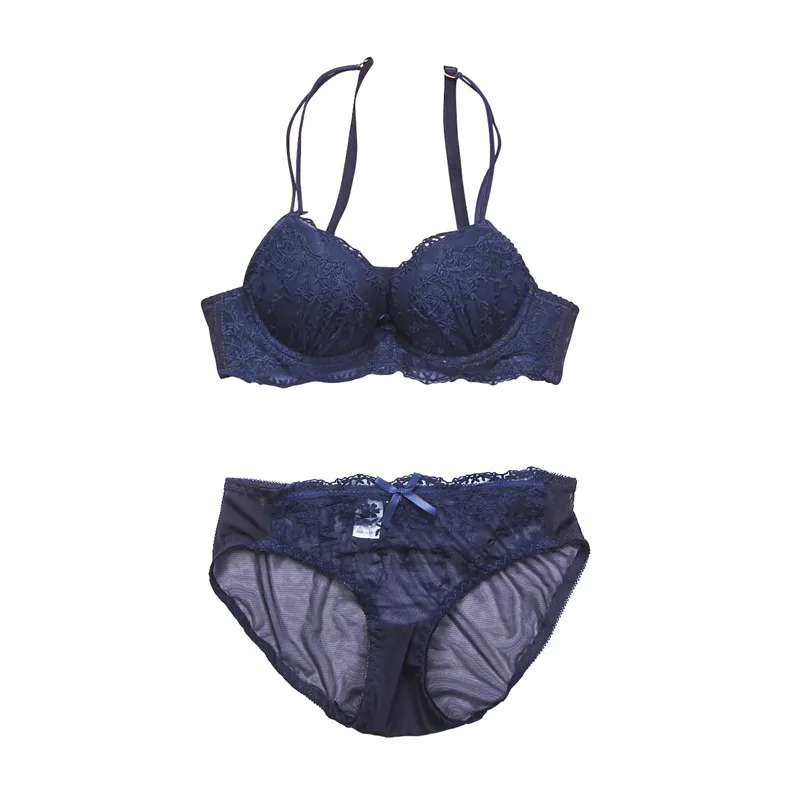 Женское кружевное нижнее белье с чашками пуш ап 3 цвета|underwear push up|strap brapush up |
