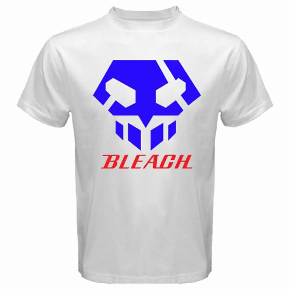 

Newest 2019 T Shirt Men New BLEACH Hollow Skull Logo Anime Cartoon Men's White T-Shirt Size S - 3XL T Shirt