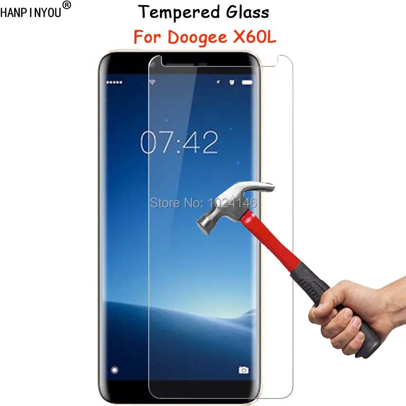 Для Doogee X60L 5 &quotпрозрачное закаленное стекло Защита для экрана ультратонкая