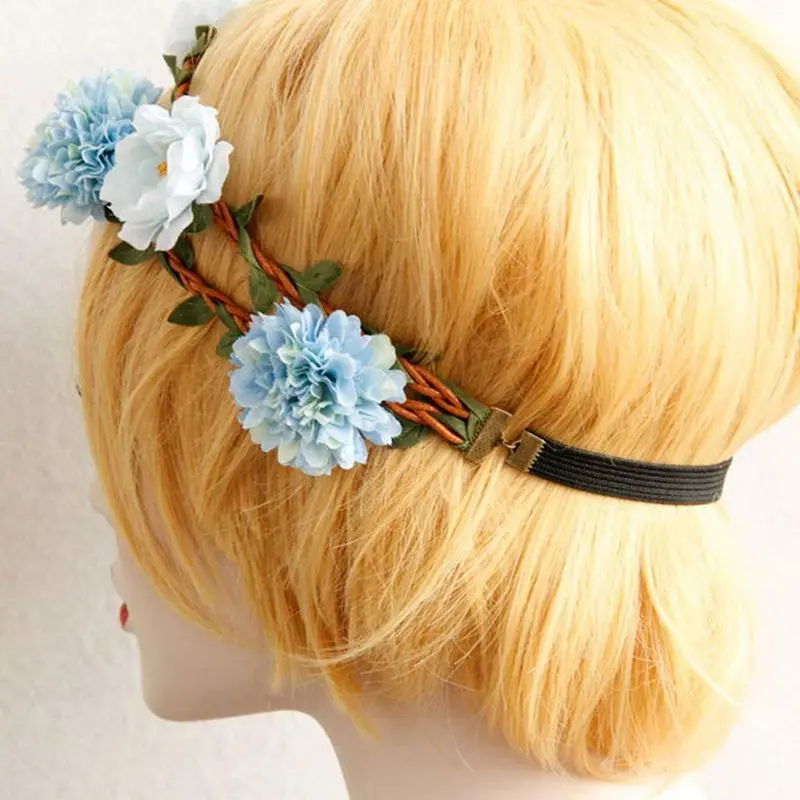 Вы выглядите так красиво Boho женские Искусственные цветы лозы лента для волос