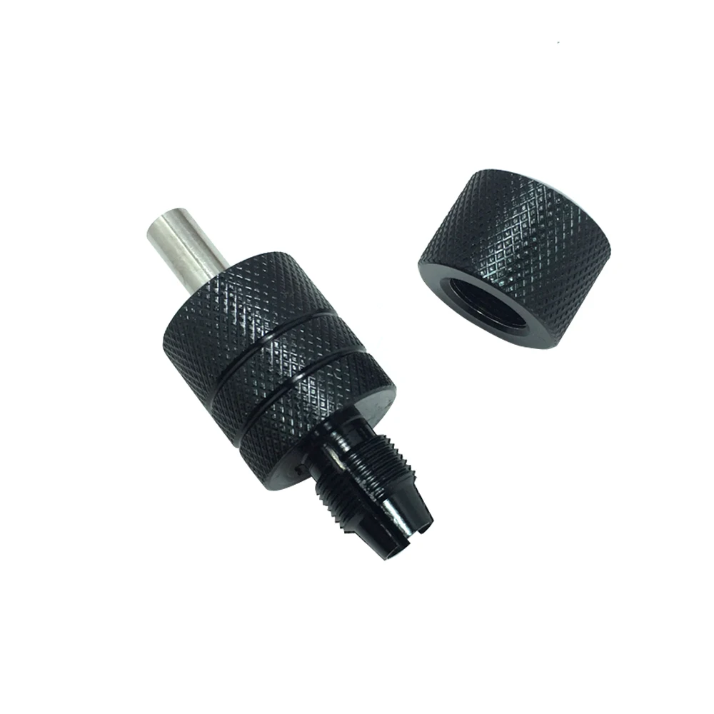 2 сумка для ПК алюминиевая автоматическая блокировка насадки для тату серебристого цвета тату рифленая ручка татуировка наконечник иглы