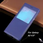 Чехол-книжка с окошком для экрана, сумка для переноски сотового телефона, Защитные Чехлы, чехол, деловой чехол для Samsung Galaxy A3 A300 A300F A300H