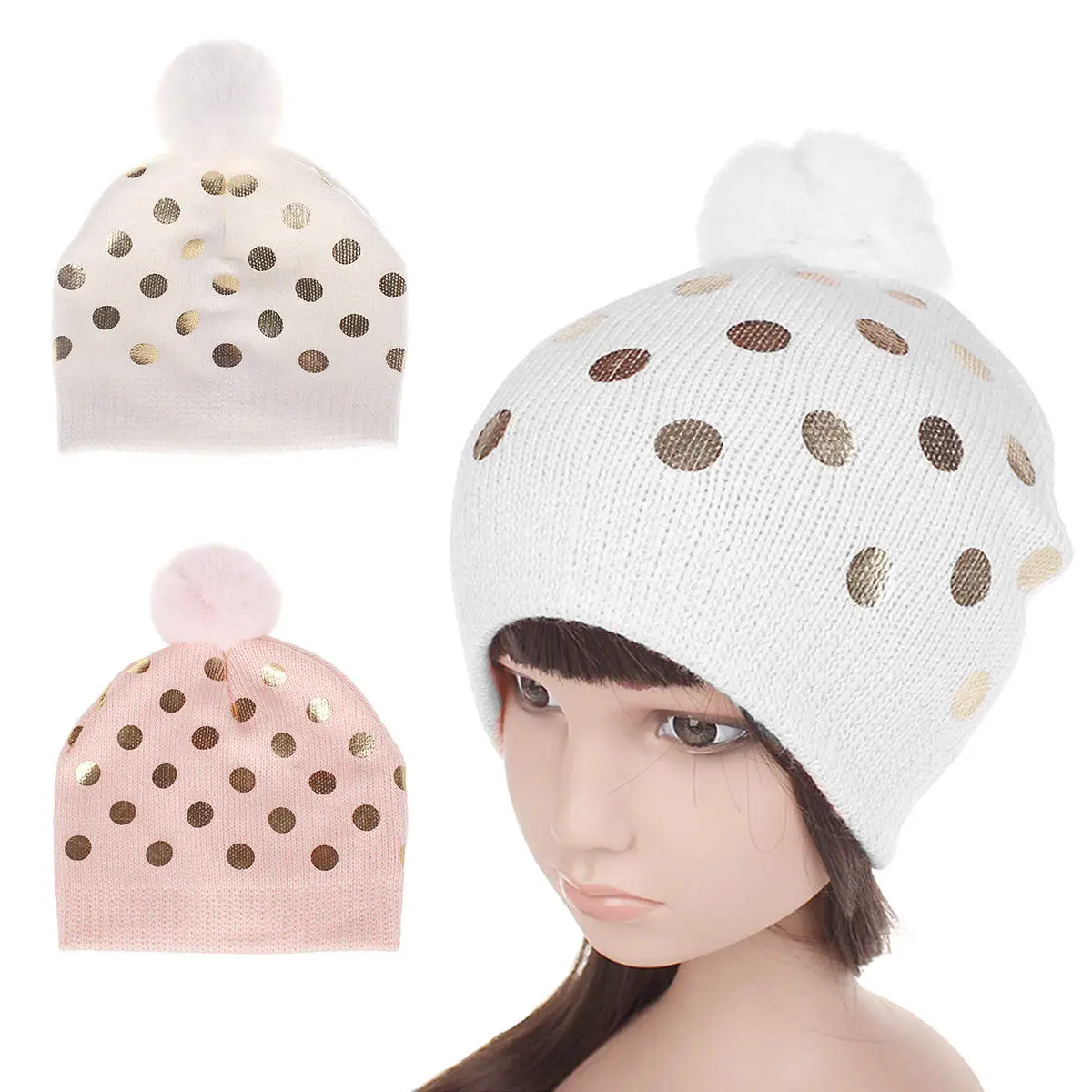 Toddler Kids Girl Boy Baby Infant Winter Warm Chunky Crochet Knit Hat Beanie Cap | Детская одежда и обувь