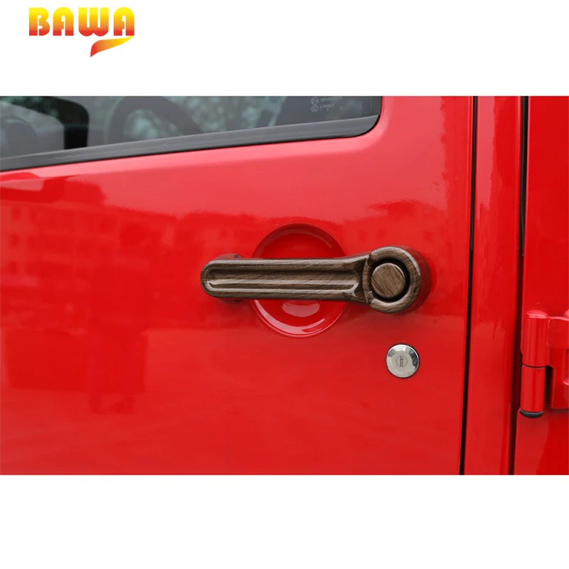 BAWA 4 дверные автомобильные ручки наклейки на крышку для Jeep Wrangler JK 2007-2017 ABS Внешние