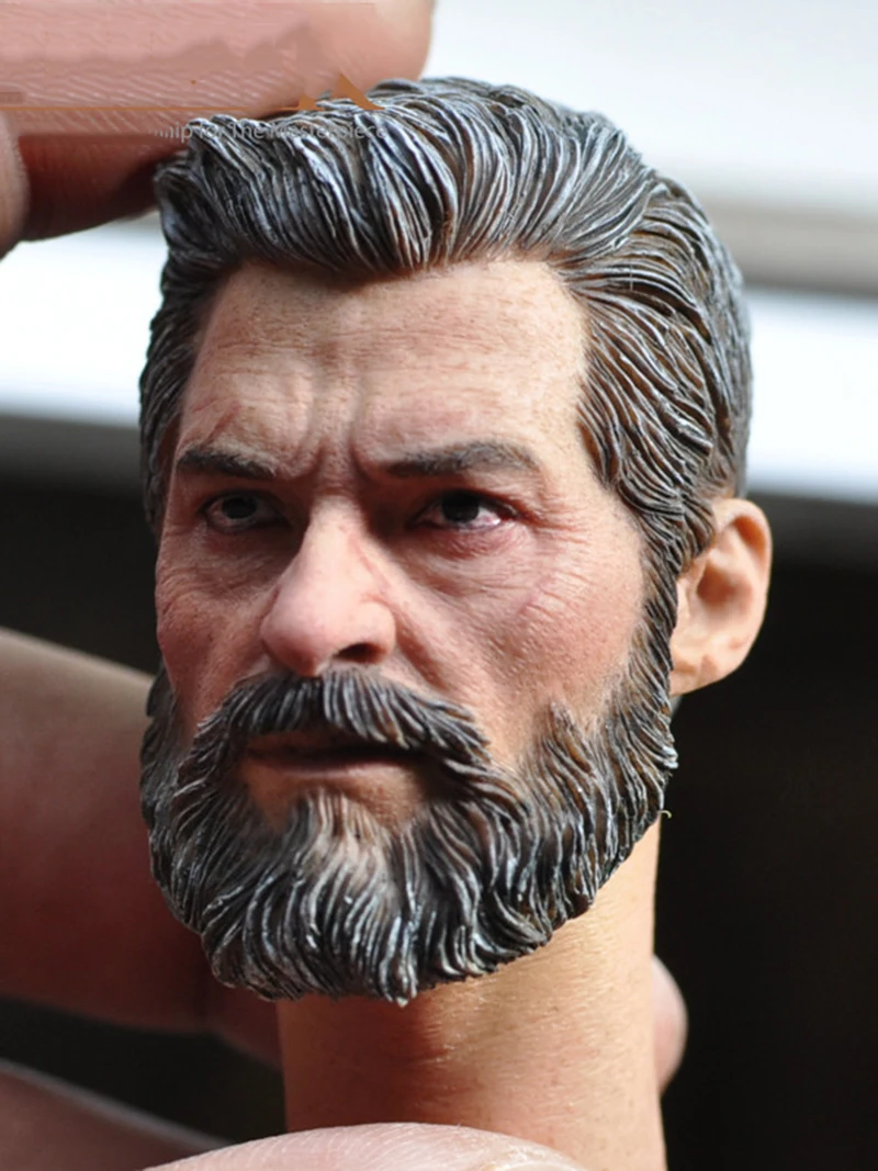 

New 1:6Scale Male Head Sculpt in Logan Battle Damage Head model with Planted Hair fit 12" Action Figure for Collection