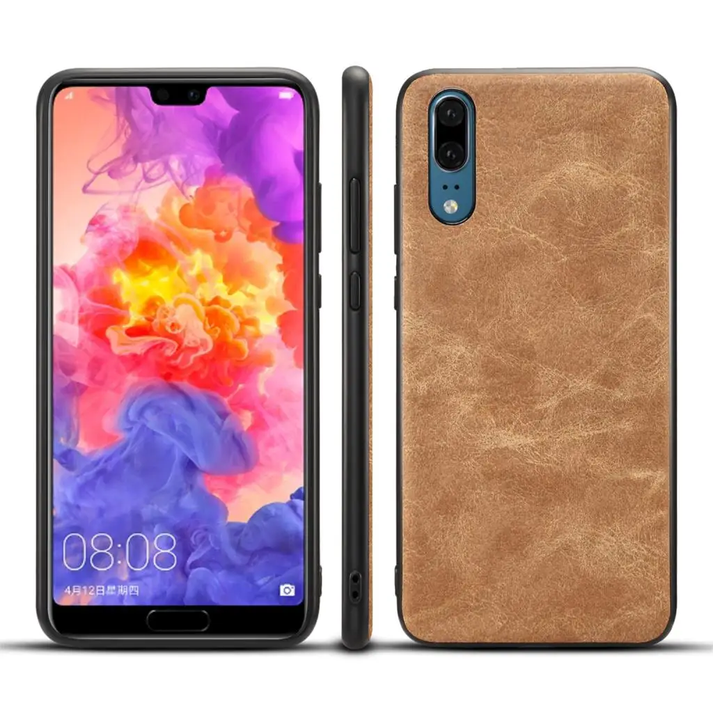 Винтажный кожаный чехол для телефона Huawei Mate 10 Pro из воловьей кожи задняя крышка P20