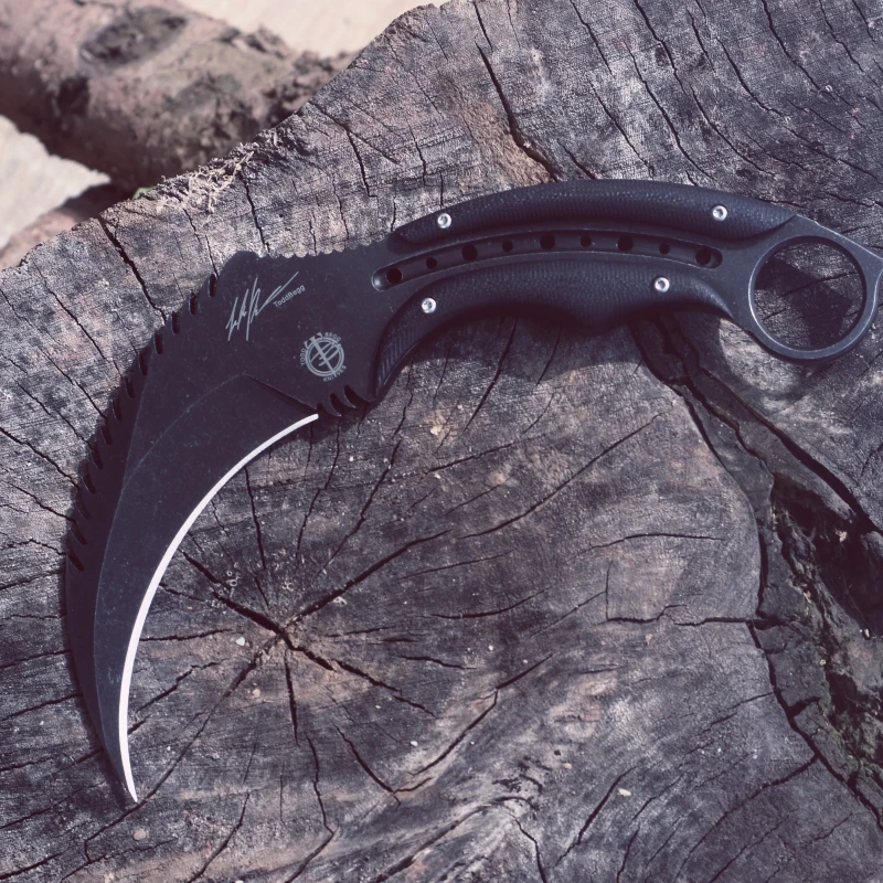 HS инструменты Военный нож Karambit с фиксированным лезвием, тактический нож для выживания с ножом Kydex для охоты на открытом воздухе, кемпинга