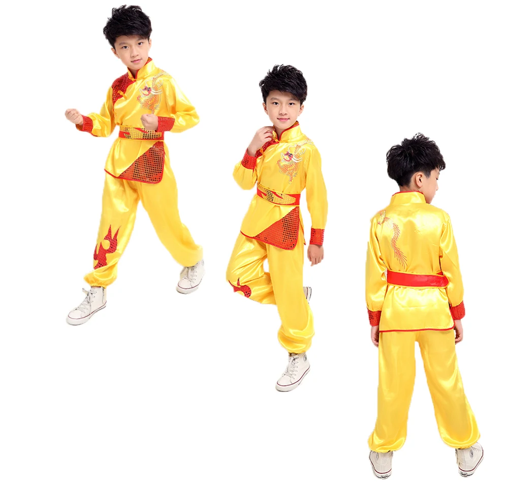 Высокое качество детская одежда для взрослых Тай-Чи ушу с длинным рукавом