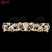 carving natural wood appliques for furniture wood applique furniture cabinet head flower background wall decorative home decor