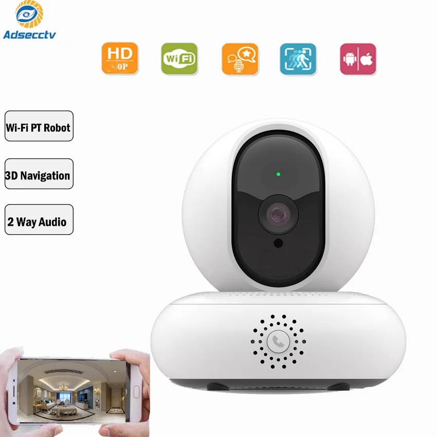 Беспроводная мини камера 1080P для домашней безопасности IP Wi Fi двусторонняя