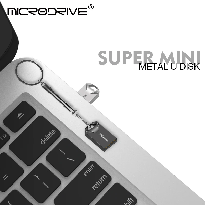 MicroDrive модный бренд супер мини металлический usb флеш-накопитель 4 ГБ 8 ГБ 16 ГБ флеш-накопитель 32 Гб 64 ГБ usb 2,0 флеш-накопитель usb