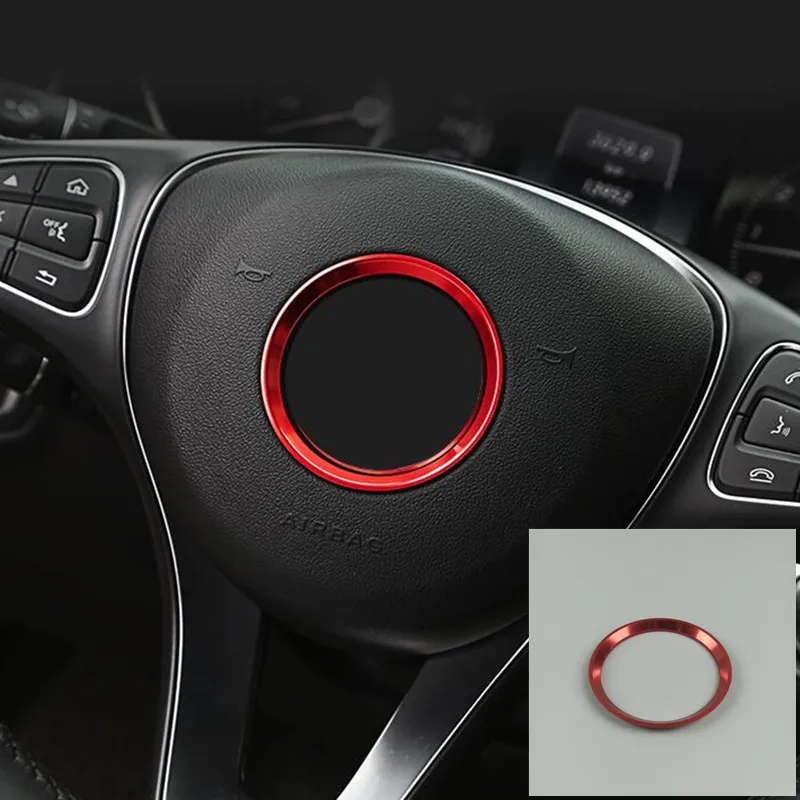 Руль обод для колеса украшения крышки отделка Mercedes Benz GLK gla CLA GLC GLE A C E Алюминий
