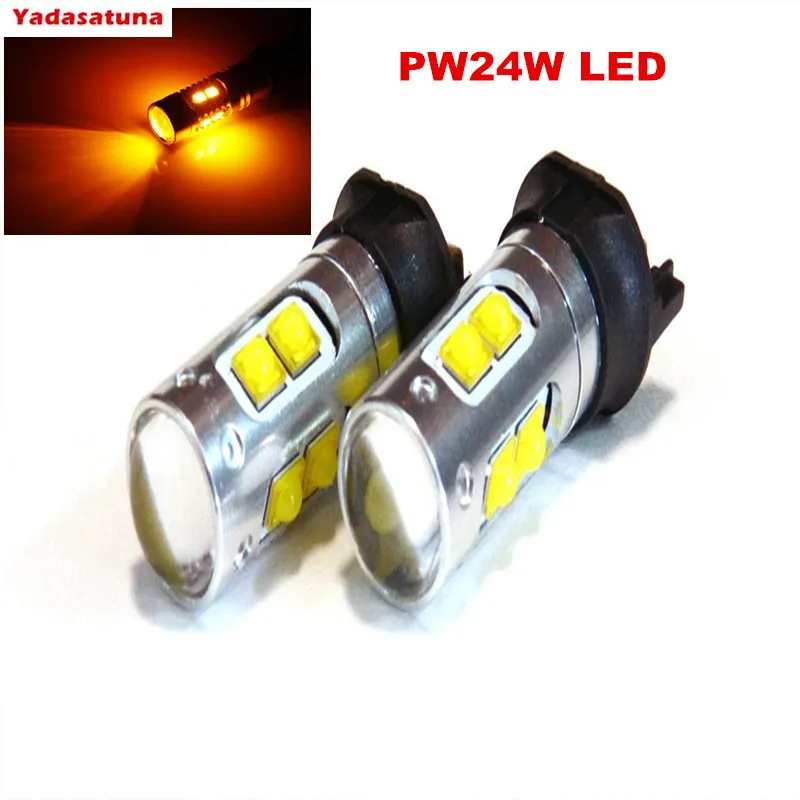 2 шт. ампулы Pw24w фары противотуманные светодиодные чипы Cree 50 Вт светодиоды SMD Lumiere -