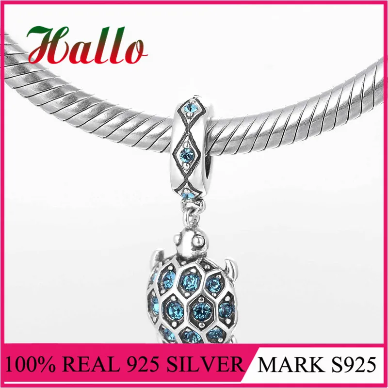 Fit бренд Шарм браслет Azul черепаха кулон с подвеской 925 пробы серебряные подвески Ювелирное Украшение Berloque