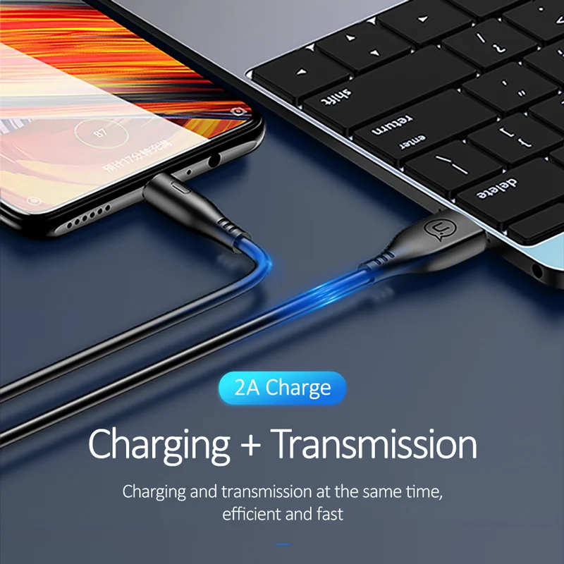 10 шт./лот USAMS Micro USB кабель для быстрой зарядки передачи данных microusb мобильный