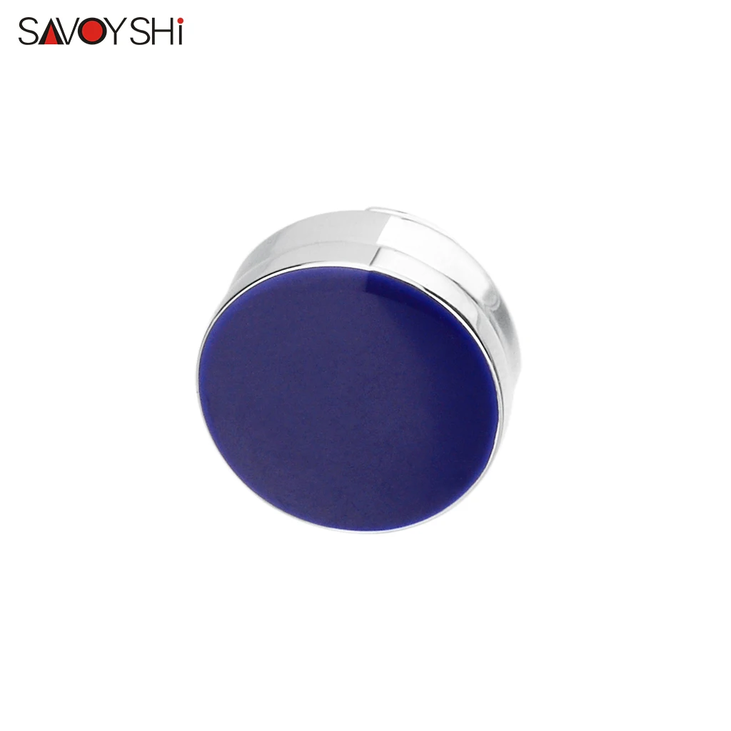 Blue SAVOYSHI синие Черные запонки для мужской рубашки обычные аксессуары на пуговицах Элегантные Круглые Эмалированные запонки Брендовые мужские ювелирные изделия - Окраска металла: Blue