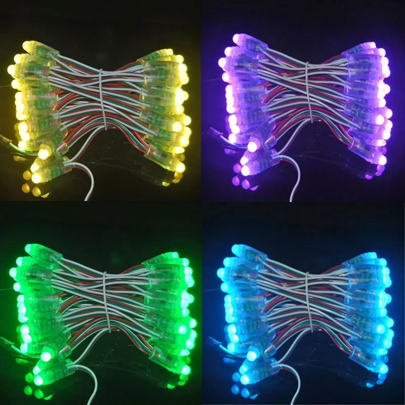 1000 шт. 12 мм 2811 ИС RGB провод кабель светодиодный модуль гирлянда IP68