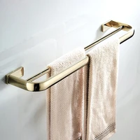 leyden golden finish brass lavatory double towel bars wall mounted towel holders bathroom accessories towel hangers