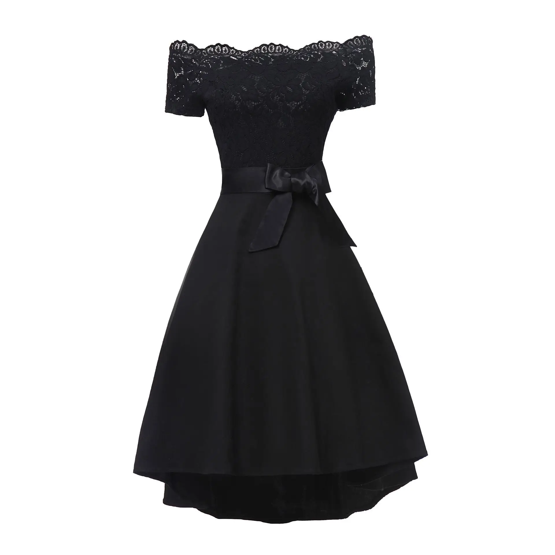 Реальные фотографии кружевное элегантное короткое платье невесты Vestidos De Festa вечернее платье без Плеч Вечерние платья Robe hond'honneur