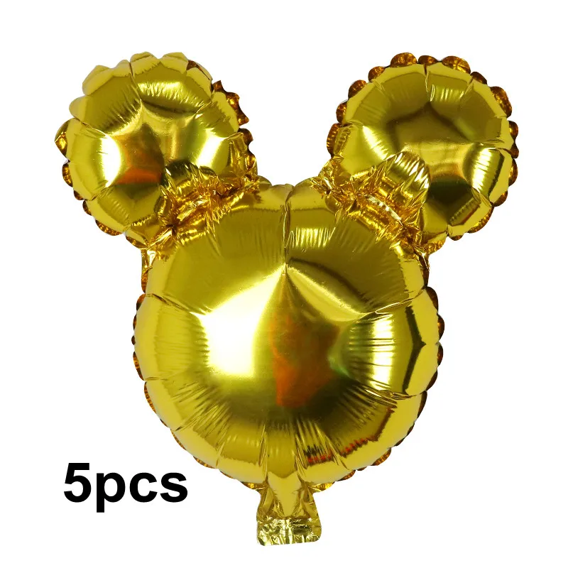 5pcs 114 см гигантский шар Микки и Минни Маус из фольги, украшения для вечеринки на день рождения, Детские вечерние принадлежности, игрушки-дудочки - Цвет: 5pcs