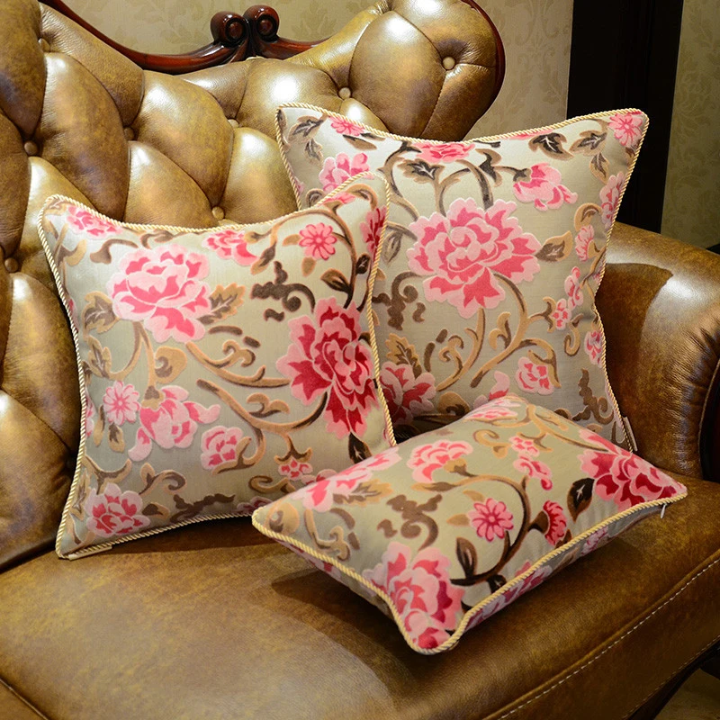 Элегантный чехол для подушки Cojines Decorativos Para Sofa жаккардовый цветочный домашний