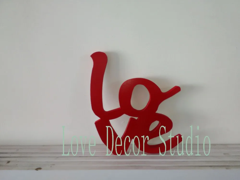 

free shipping redness Love Sign, DIY wedding decoration, Wall hanging, cottage wedding decoration letters