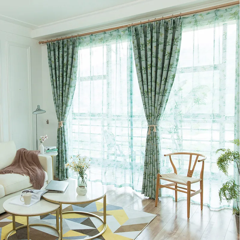 Простой и щедрый Свежий Гостиная спальня балкон двойной бархат черный шелк