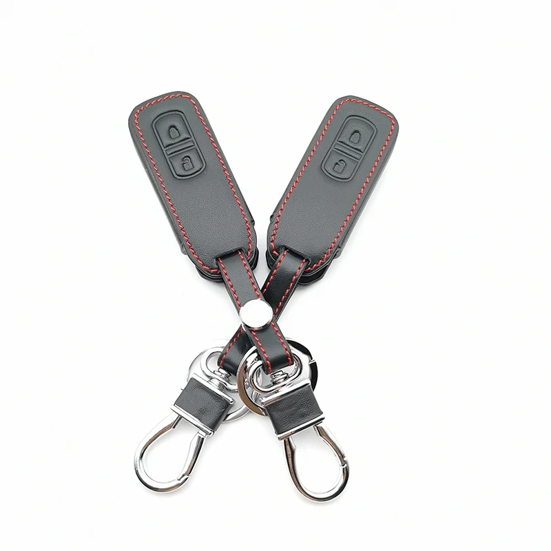 2 buttons leather remote key case Motorcycle Key cover For Honda n-one N-BOX N wagon Plus 2018 New Keypad keys accessories | Автомобили и
