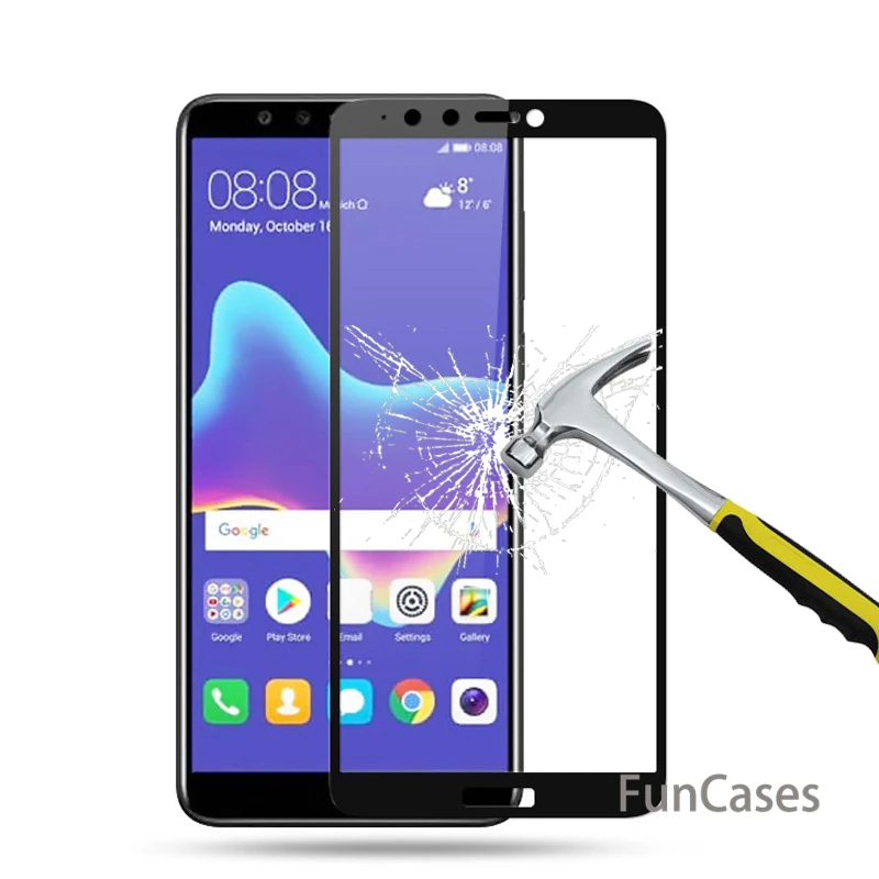 360 Оригинальное Защитное стекло для huawei Y5 Y6 Y7 Prime 2018 чехол закаленное Y9 Y6Prime Y 6 7