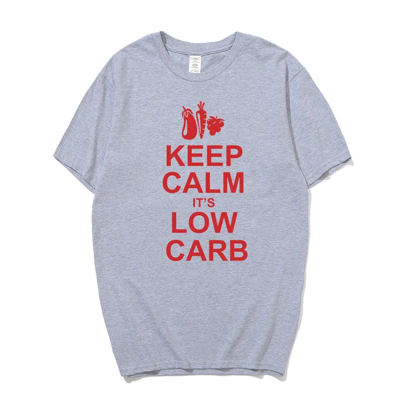 Летняя модная мужская футболка с надписью Keep Calm And It's Low хлопковая Повседневная