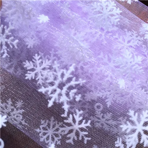 Light purple 1 м/лот 150 см романтическая Снежная пряжа DIY юбка прозрачная органза тюль ткань для свадьбы, дня рождения, вечеринки, Нового года, рождества украшения - Цвет: Light purple