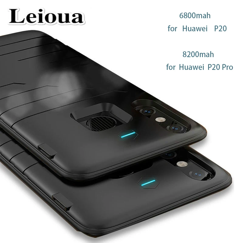 Новинка мягкий чехол Leioua с внешним аккумулятором на 6800 мАч для Huawei P20 портативный