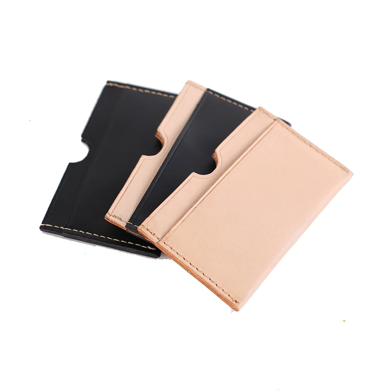 High Quality Vegetable Tanning Leather Cow Genuine Men Card Holders Women Credit ID Holder Famous Brand Slim Bag | Багаж и сумки