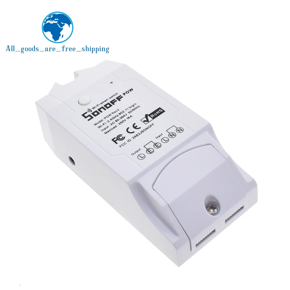 Sonoff Pow R2 15A 3500 Вт Wifi смарт-коммутатор Высокая точность энергопотребление измерительный монитор Потребление энергии тока работа с Alexa